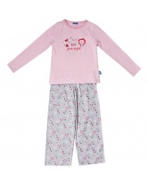 Пижама: футболка и брюки для девочки Button Blue- розовый