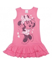 Комплект для девочки: футболка с длинным рукавом и сарафан Минни Маус- розовый