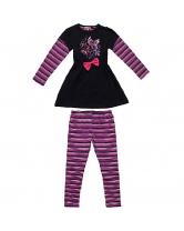 Комплект для девочки: платье и брюки Sweet Berry- фиолетовый
