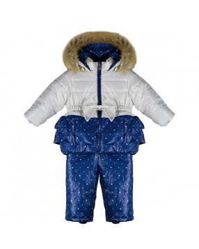 Комплект для девочки: куртка и полукомбинезон Бимоша- синий