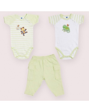 Hudson Baby Комплект Боди с коротким рукавом 2 шт. и штанишки "Джунгли"- зеленый