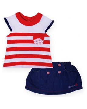 Комплект для девочки: футболка и юбка Mayoral- красный