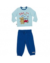 Комплект для мальчика: футболка с длинным рукавом и брюки PlayToday- голубой