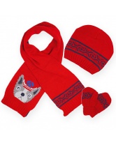Комплект для мальчика: шапка-шарф  Mayoral- бордовый