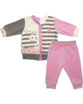 Комплект для девочки: жакет и брюки Бимоша- розовый