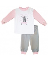 Пижама для девочки КотМарКот- розовый