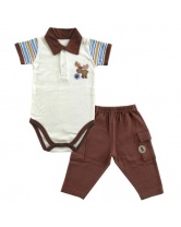 Hudson Baby Комплект Боди-поло с коротким рукавом и штанишки 