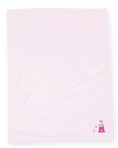Hudson Baby Двустороннее одеяло с аппликацией (плюш)  для девочки- розовый