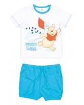 Комплект:футболка+шорты для мальчика Винни Пух- сине-белый