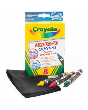 Легко стираемые восковые мелки, 8 штук, Crayola