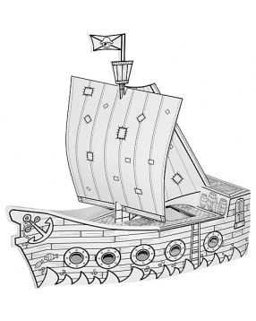 Картонный пиратский корабль для сборки и декорирования "Joypac", C. KREUL