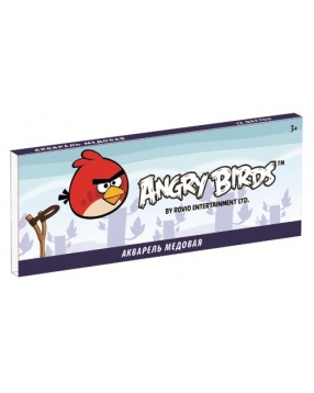 Акварель медовая 12 цветов Angry Birds