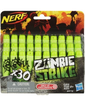 Комплект 30 зомби-стрел для бластеров, NERF