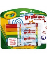 Легко смываемые фломастеры Dry Erase, 6 штук, Crayola