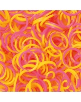 Резиночки Неоновый микс (Розовый и желтый),Rainbow Loom