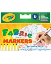 6 фломастеров для рисования по ткани, Crayola