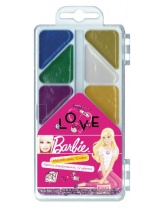 Краски акварельные (медовые), 12 цв, Barbie