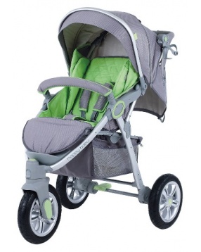 Прогулочная коляска NEON SPORT Happy Baby, серый/зеленый
