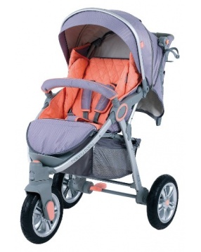 Прогулочная коляска NEON SPORT Happy Baby, серый/оранжевый