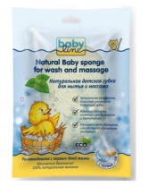 Натуральная детская губка для мытья и массажа, Babyline