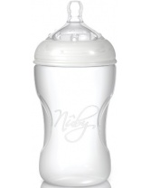 Nuby Бутылочка с широким горлышком Natural Touch, 300 мл, силиконовая соска