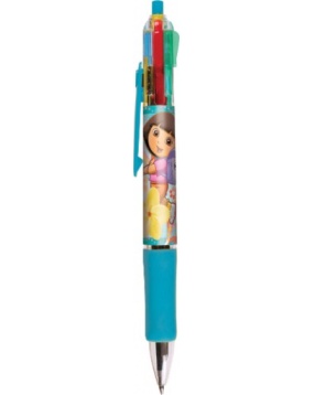 Ручка шариковая 4-х цветная, Даша-путешественница