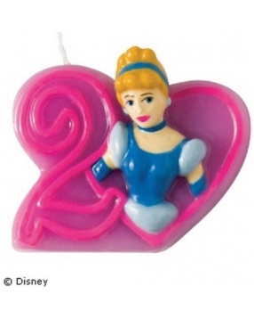 Объемная свечка "Принцессы" 2 года, Disney Princess
