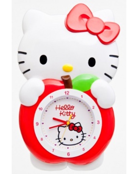 Часы настенные "Яблоко с маятником", Hello Kitty