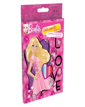 Цветные карандаши, 18 шт, Barbie
