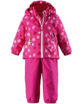 Комплект для девочки: куртка и полукобинезон Reima- розовый