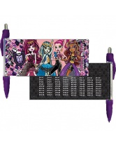 Ручка с таблицей умножения, синий, Monster High