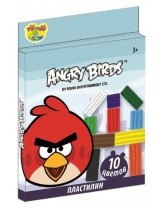 Пластилин 10 цветов  Angry Birds