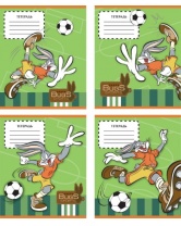 Тетрадь в линейку  Bugs Bunny Football, 12л, упаковка 25 шт