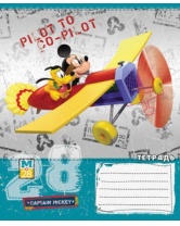 Тетрадь в клетку  Mickey Mouse Club Aviator, 12л, упаковка 10 шт