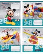 Тетрадь в линейку  Mickey Mouse Club Aviator, 12л, упаковка 10 шт